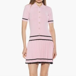 Alexia Admor Lucinda Short Sleeve Pink Dress